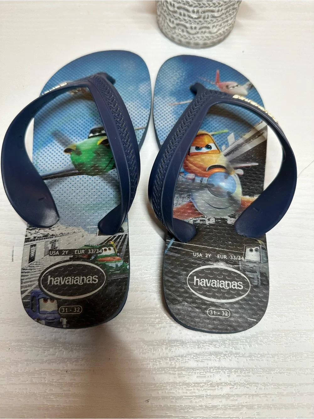 Havaianas Blue Graphic Flip Flops